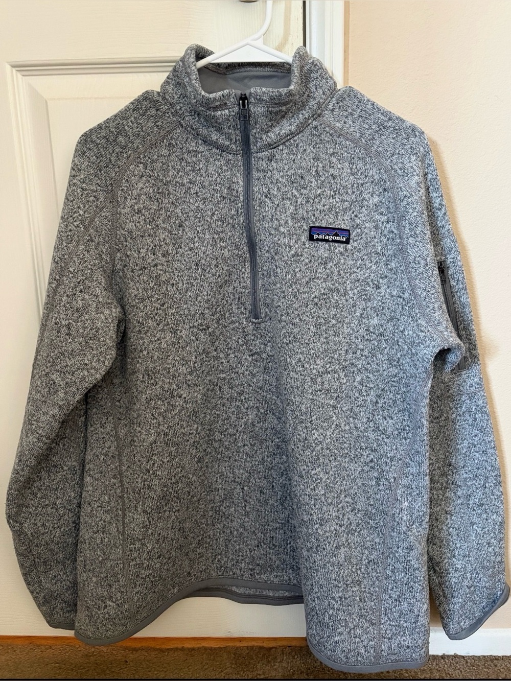 Patagonia Men XL Gray Fleece Pullover Sweater Outdoor Casual